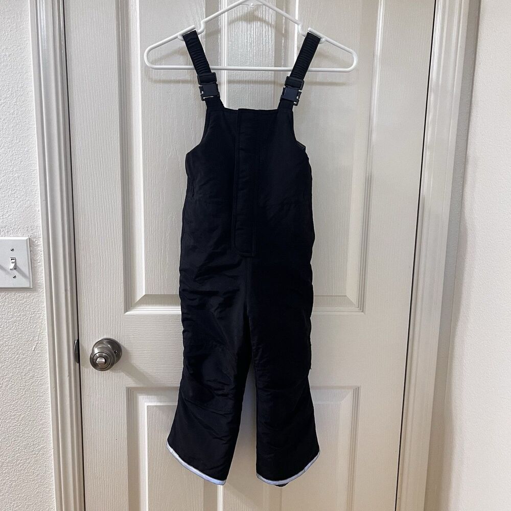 Hanna Andersson Black Snow Bibs Overalls Kids Size 100 US 4